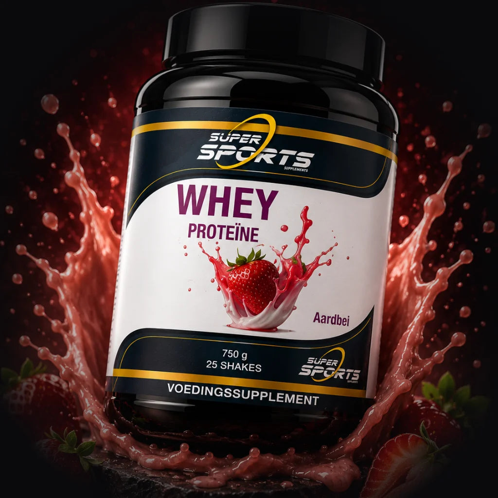 Super Sports Whey Aardbei 750g