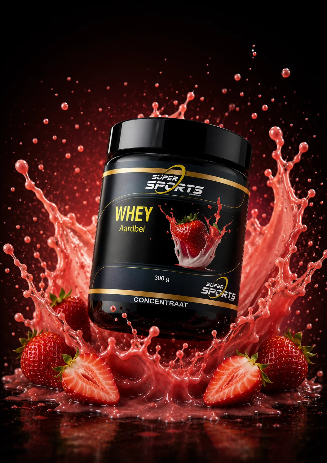 Super Sports Whey Aardbei 300g